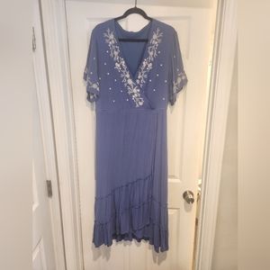 Special occasion plus size wrap dress